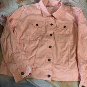Pink Denim Jacket from Woman Within